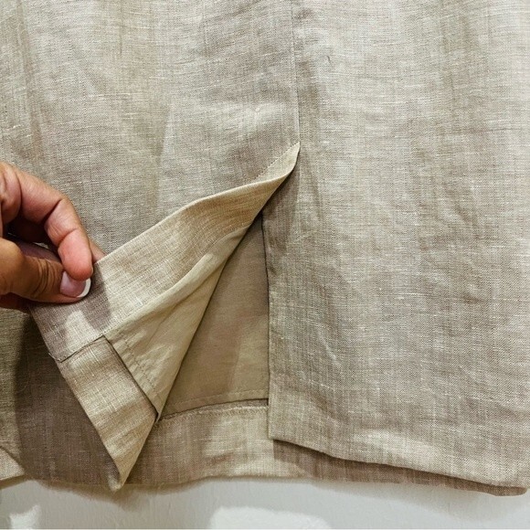 NWT Ann Taylor LOFT 100% Linen Sequin Sleeveless Sheath Dress in Women's Sz. 8 - Picture 11 of 12